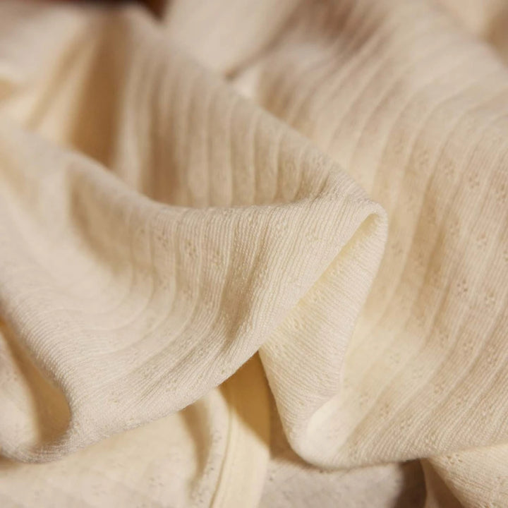 Nature Baby Merino Wrap Pointelle - Natural