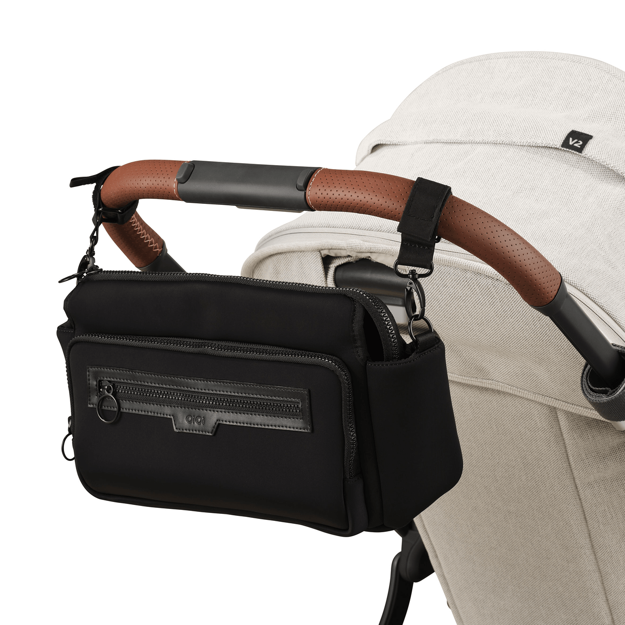 OiOi Multitasker Stroller Organiser - Black Neoprene
