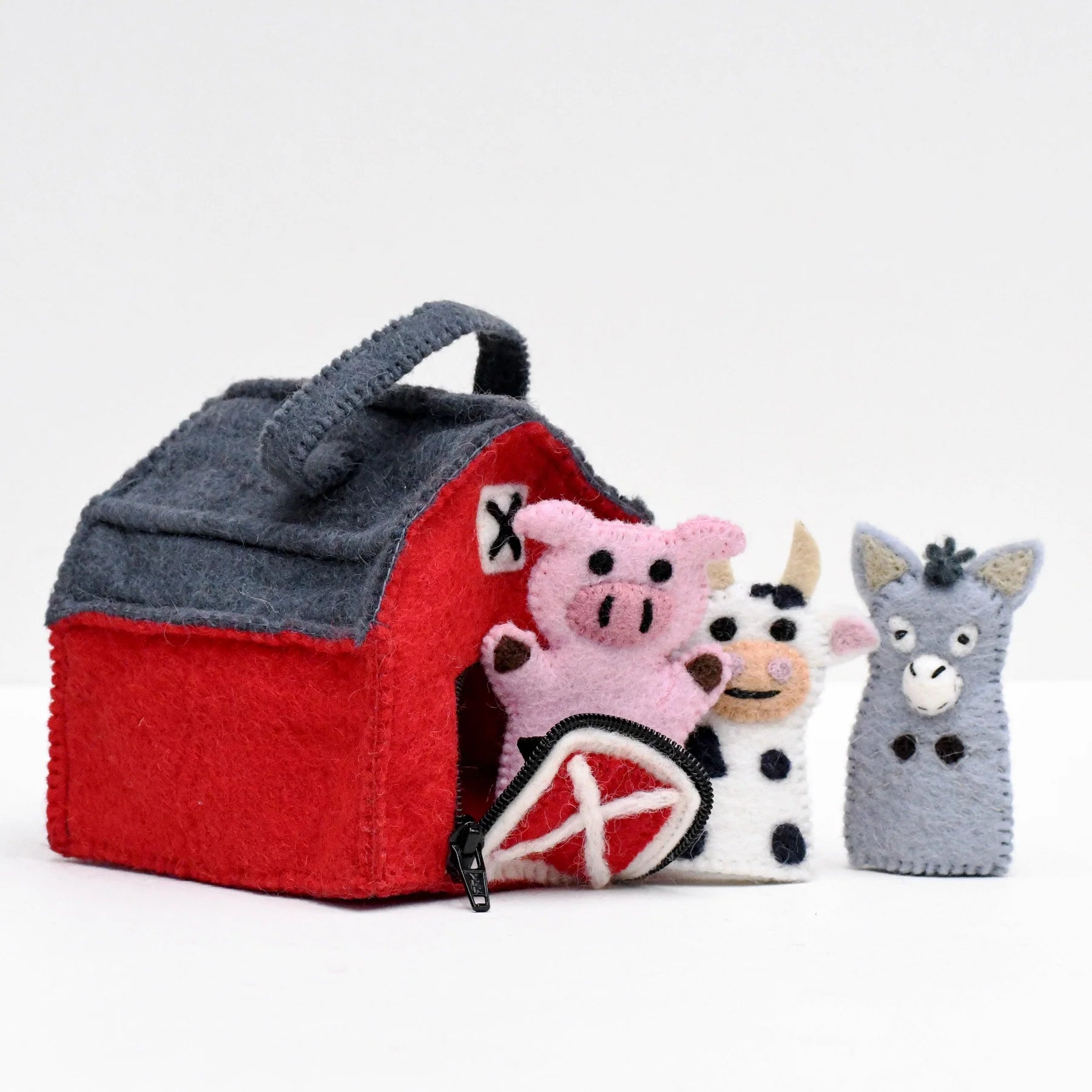 Tara Treasures Finger Puppets Bag - Farm Barn