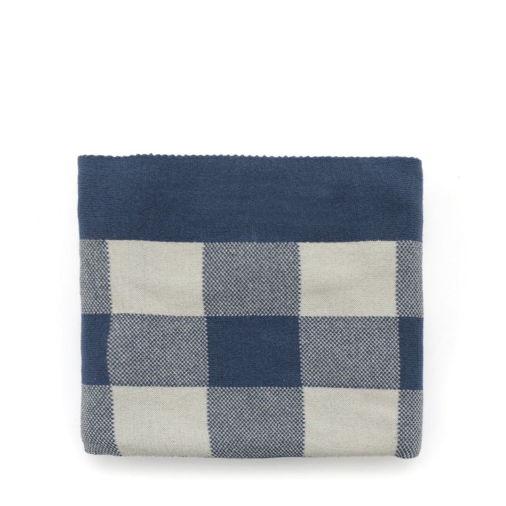 Nana Huchy Gingham Baby Blanket - Blue