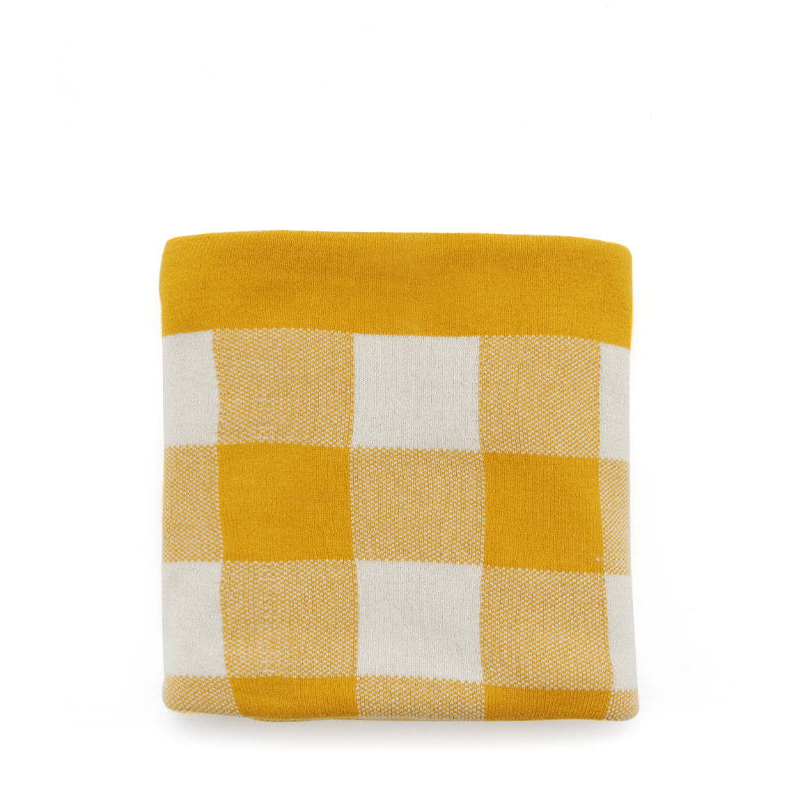 Nana Huchy Gingham Baby Blanket - Mustard