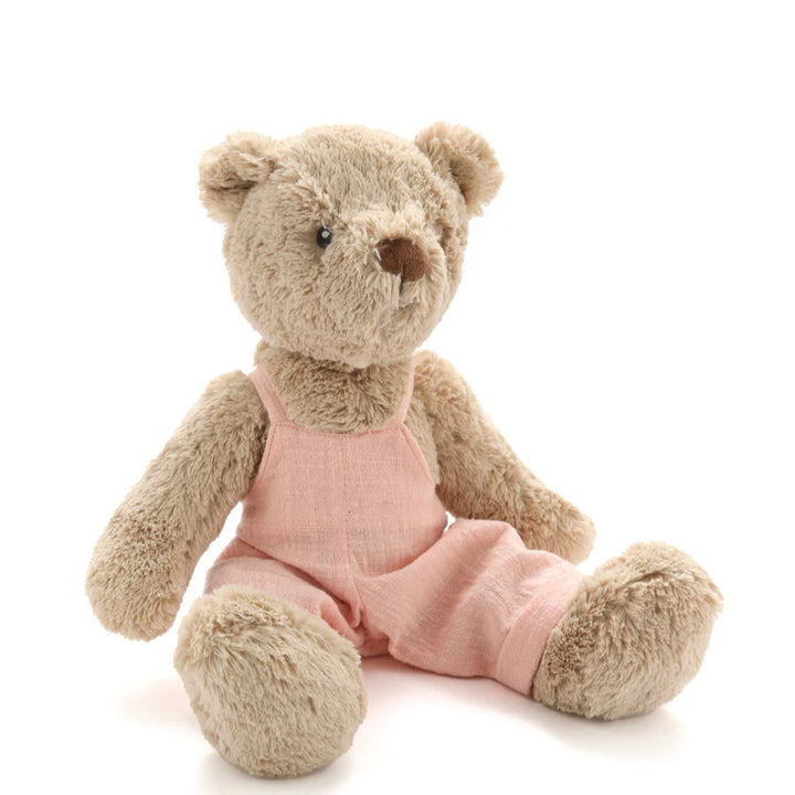 Personalised Honey Bear Overalls - Baby Pink