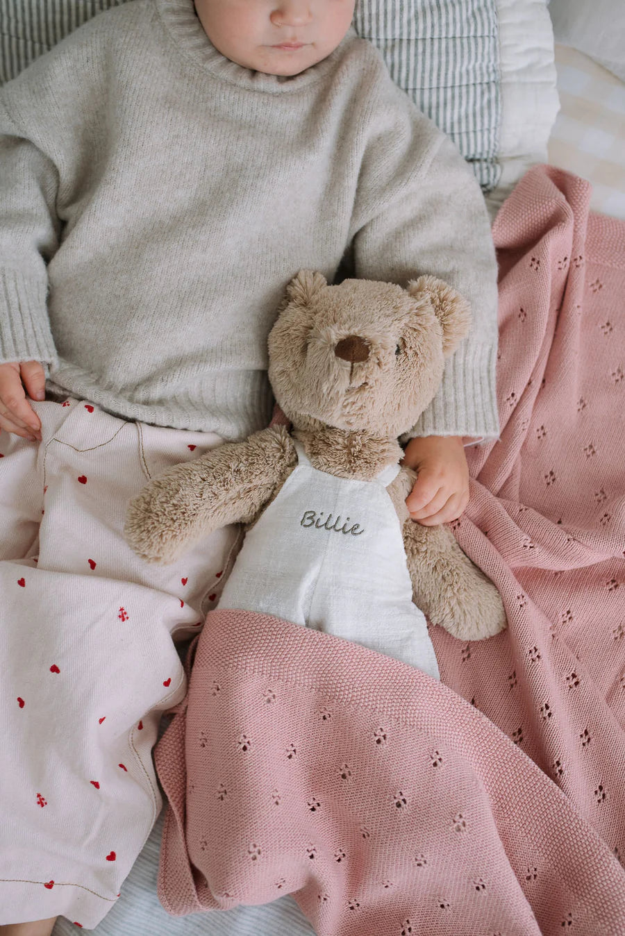 Personalised Honey Bear Overalls - White