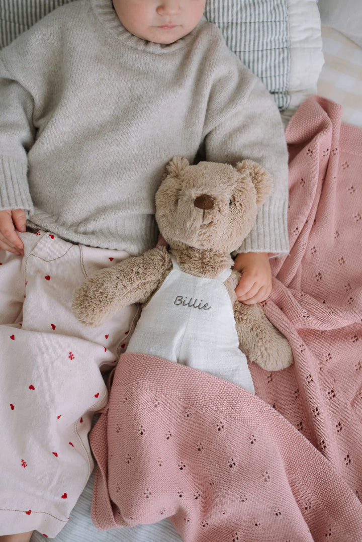 Personalised Honey Bear Overalls - White