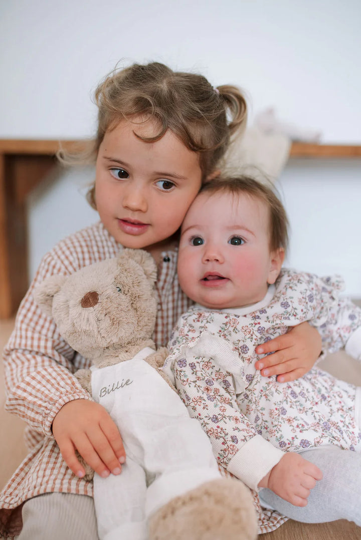 Personalised Honey Bear Overalls - White