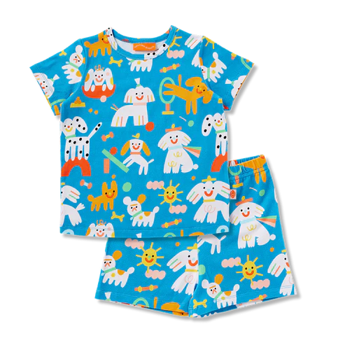 Halcyon Nights Puppy Park PJ Set