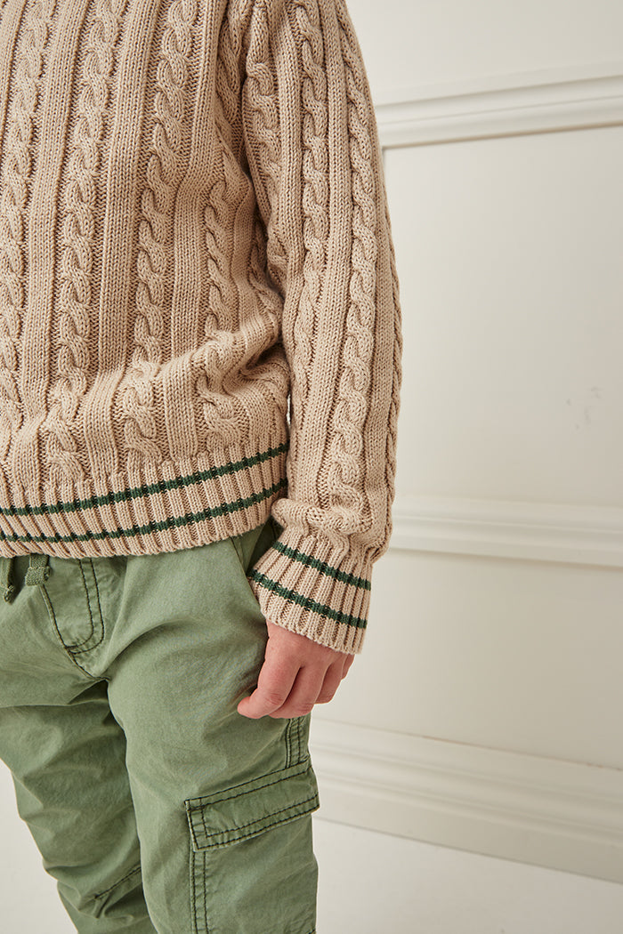 Milky Cable Knit Jumper - True Natural