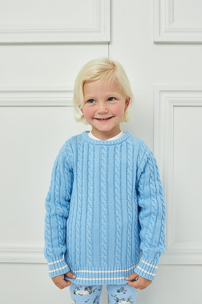 Milky Cable Knit Jumper - Cornflower