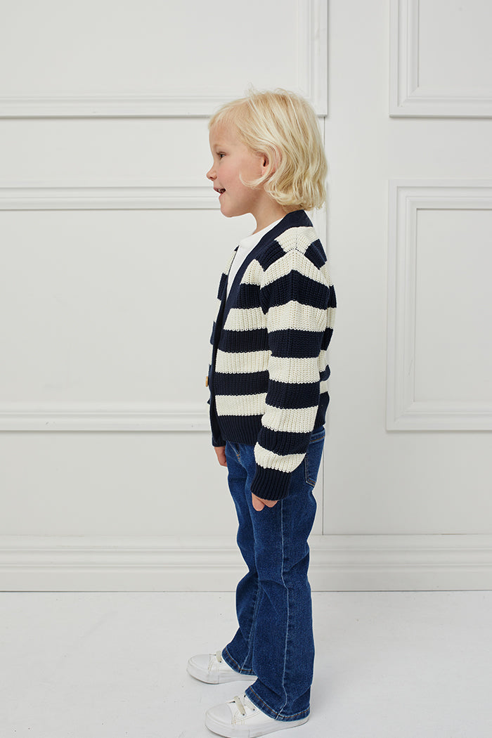 Milky Knit Cardigan - Stripe