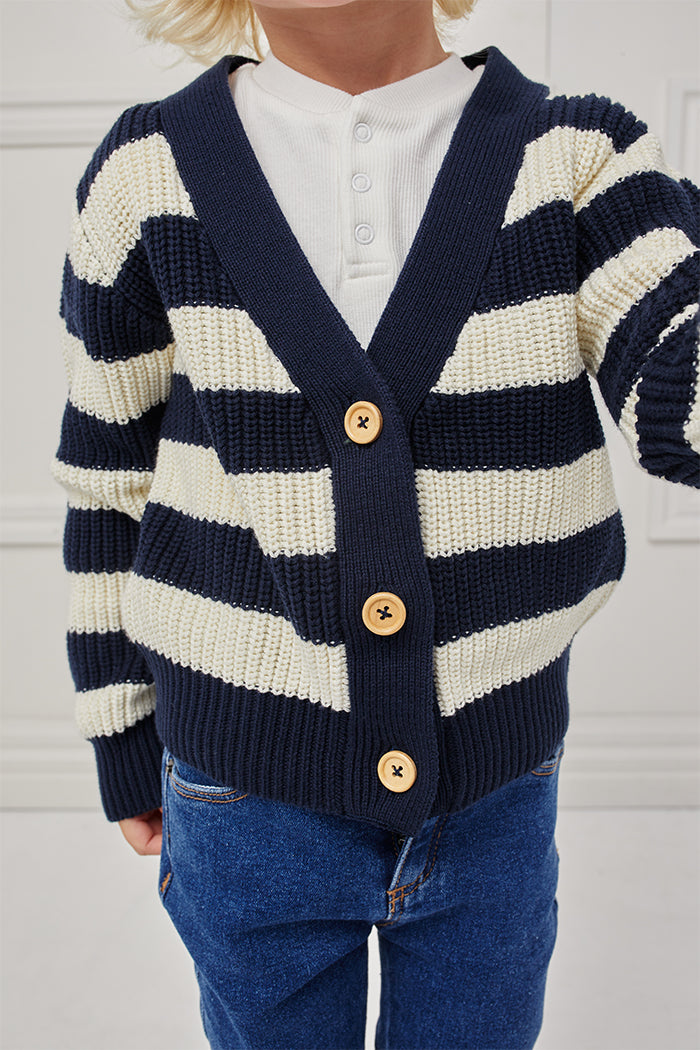 Milky Knit Cardigan - Stripe