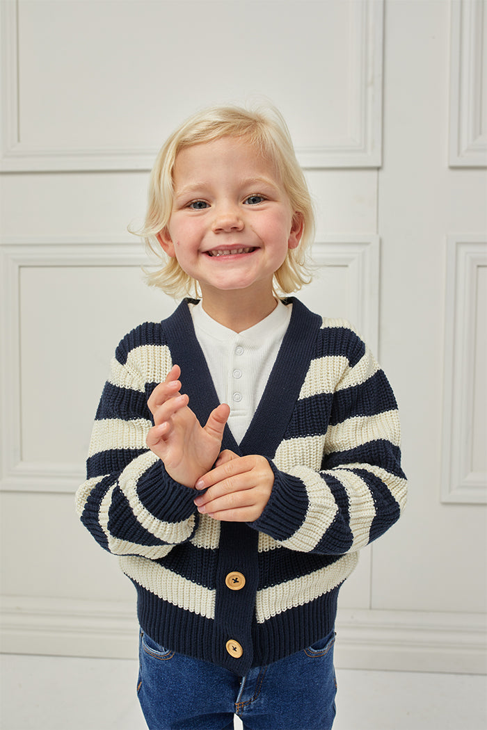 Milky Knit Cardigan - Stripe