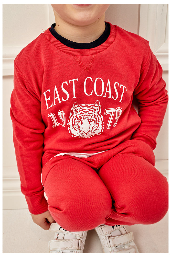 Milky Fleece Sweat - Red Tiger