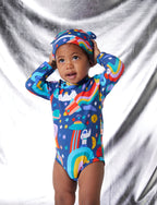 Long Sleeve Bodysuit - Rocket Ride