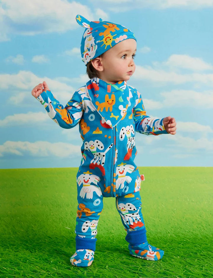 Halcyon Nights Puppy Park Long Sleeve Romper