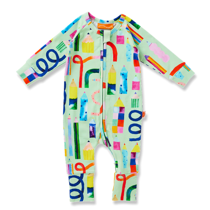 Halcyon Nights Scribble Squad Long Sleeve Romper