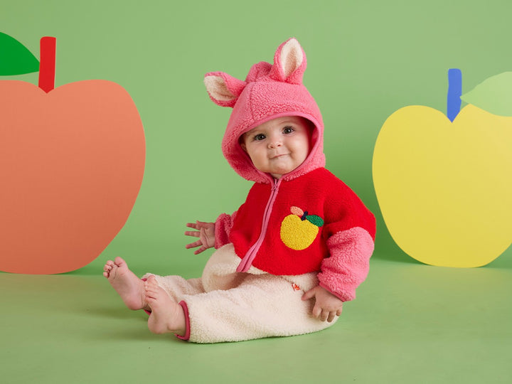 Halcyon Nights Sherpa Roosuit - A Is For Apple Baby