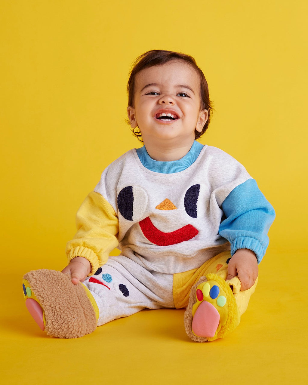 Sherpa Baby Bootie - Smile