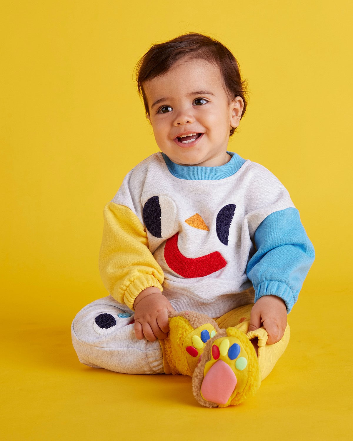 Sherpa Baby Bootie - Smile