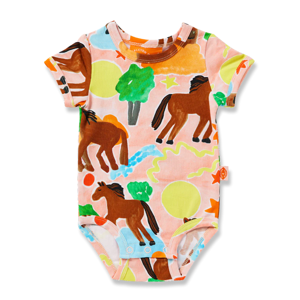 Halcyon Nights Giddy Up Short sleeve Bodysuit