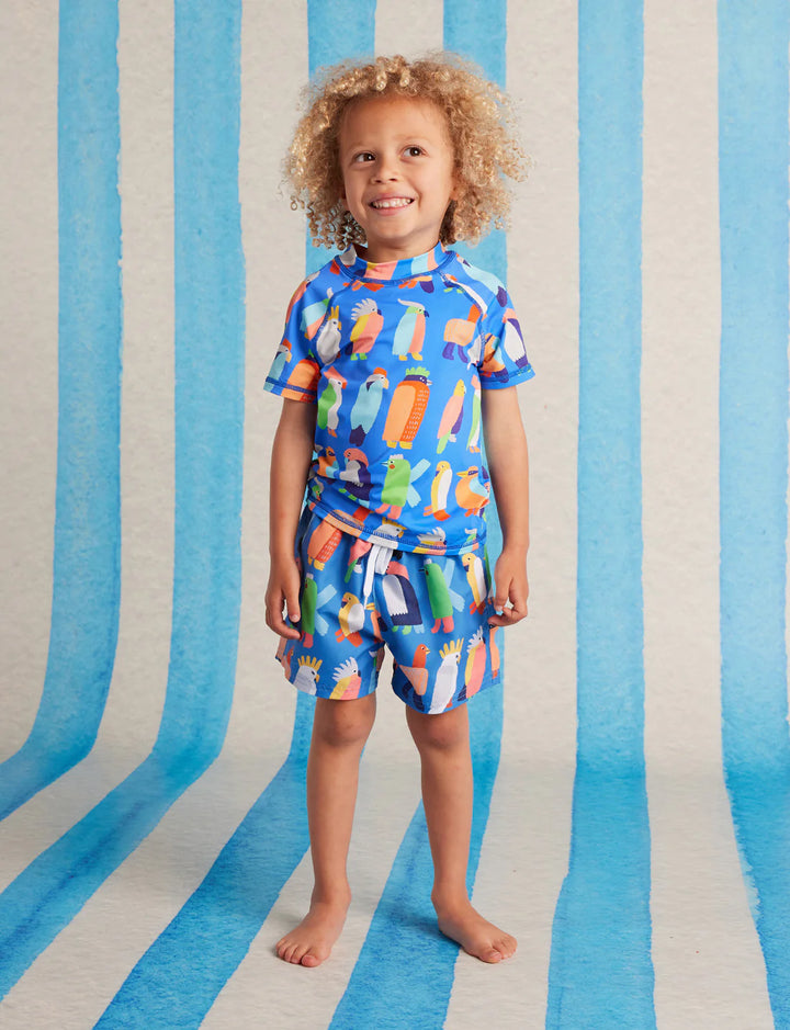 Halcyon Nights Kids Board Shorts Flamin' Galahs