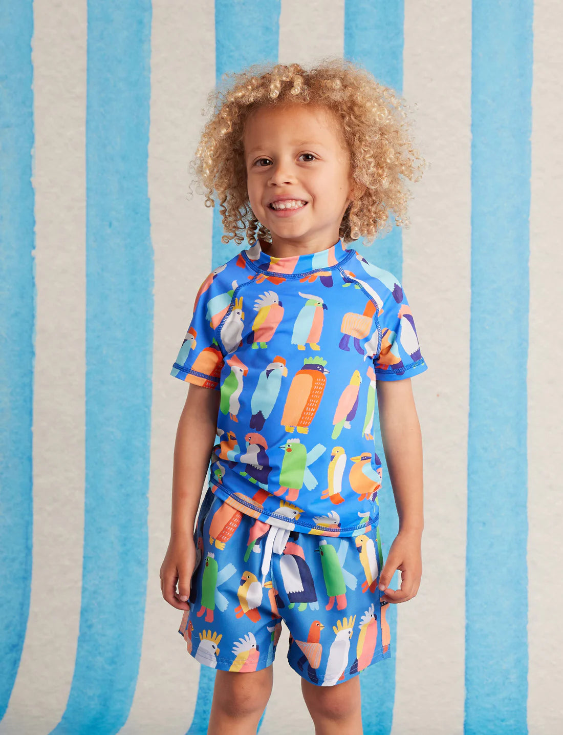 Halcyon Nights Kids Board Shorts Flamin' Galahs