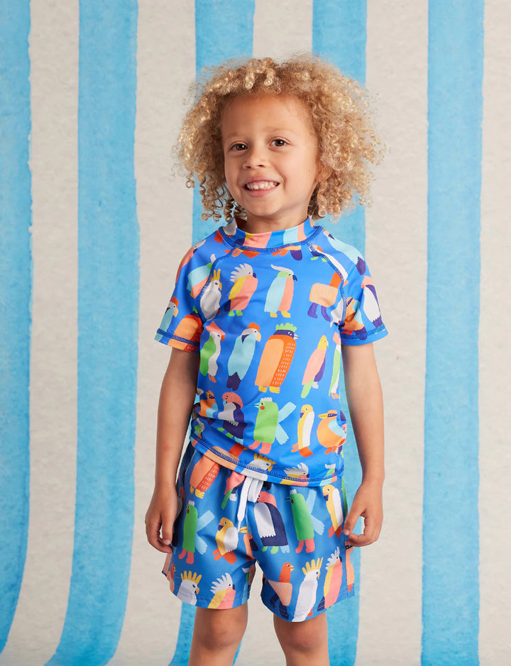 Halcyon Nights Kids Board Shorts Flamin' Galahs