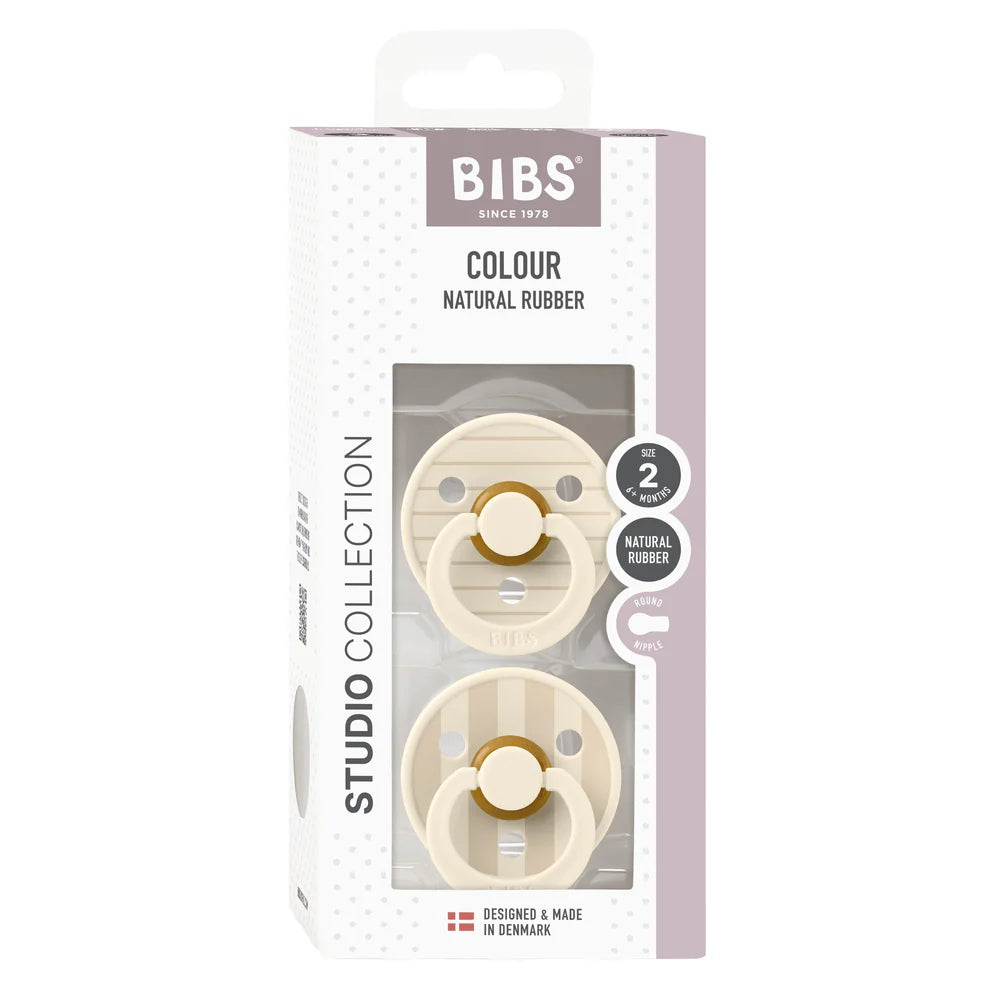 Studio Colour Pacifier 2 Pack  - Pin Ivory Vanilla Mix
