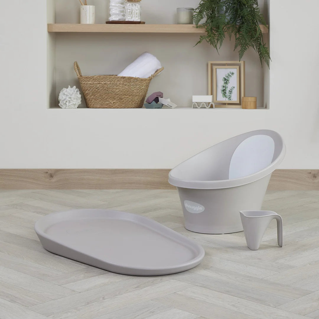 Shnuggle Baby Bath with Plug - Taupe