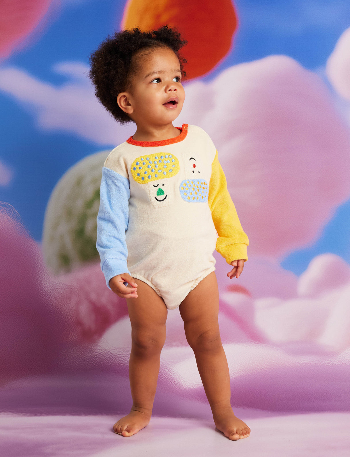 Pocket Patch Terry Long Sleeve Bodysuit