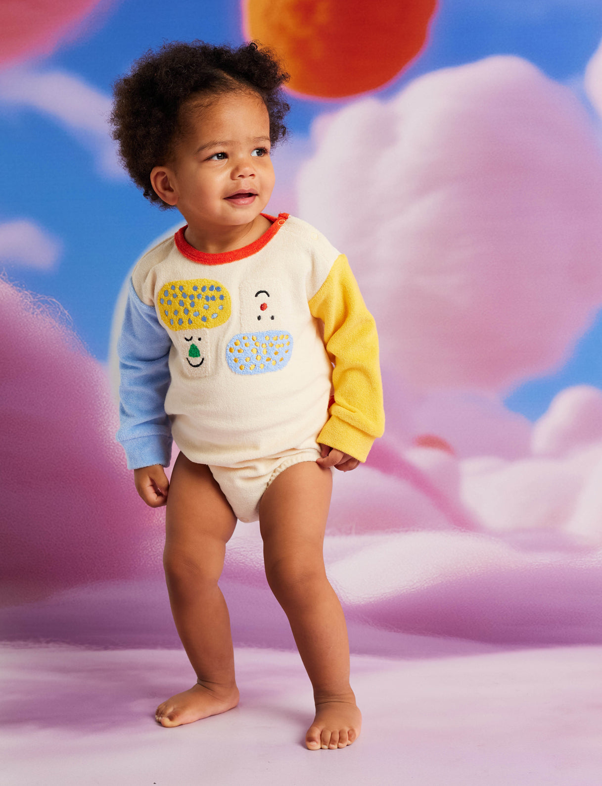 Pocket Patch Terry Long Sleeve Bodysuit