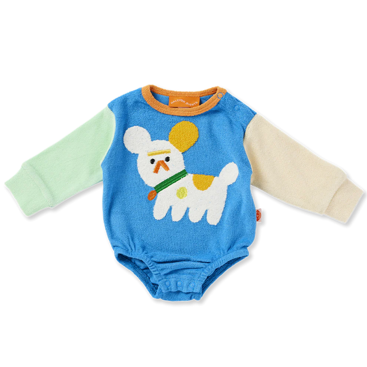 Halcyon Nights Puppy Park Terry Long Sleeve Bodysuit