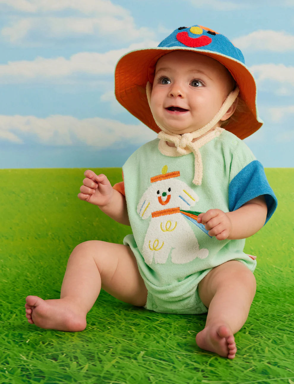 Halcyon Nights Puppy Park Terry Short Sleeve Bodysuit