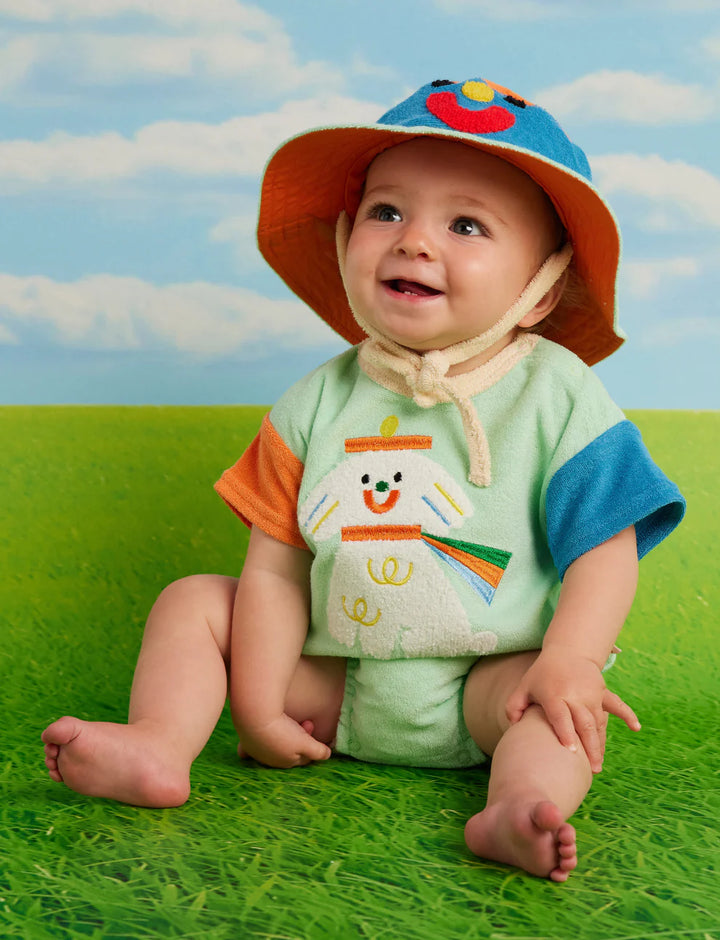Halcyon Nights Puppy Park Terry Short Sleeve Bodysuit