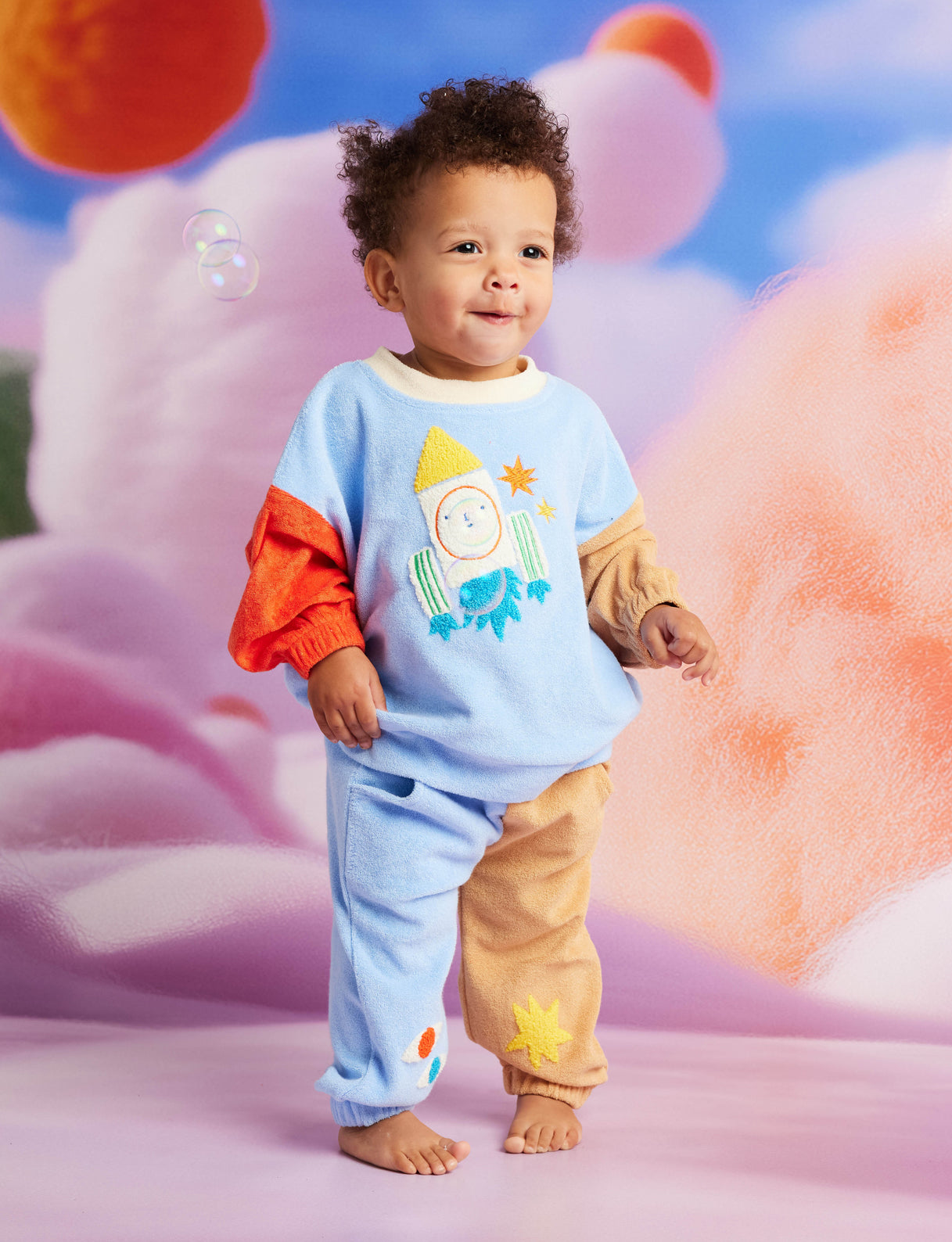 Space Blue Terry Pants