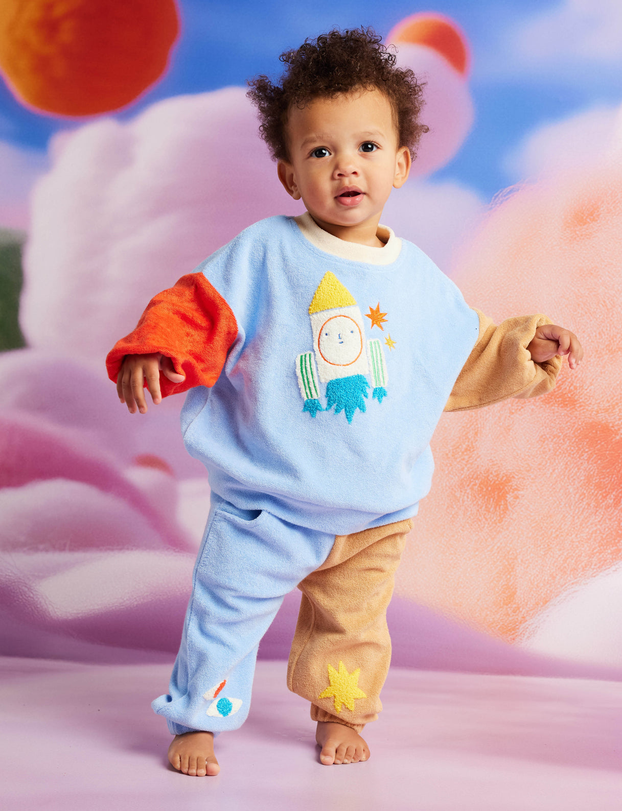 Space Blue Terry Pants