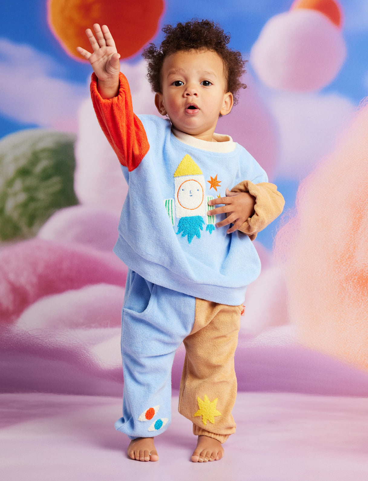 Space Blue Terry Sweater