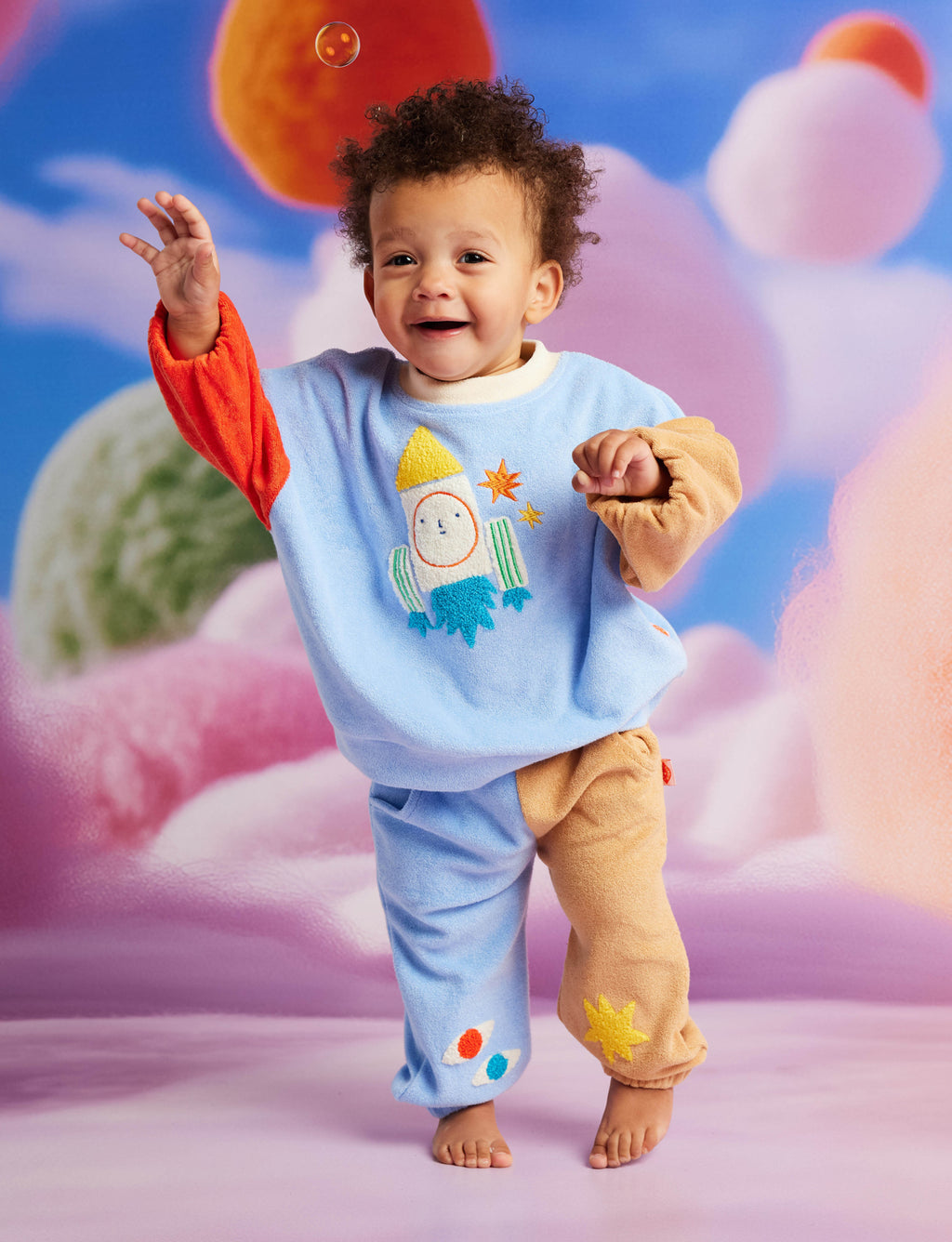 Space Blue Terry Pants