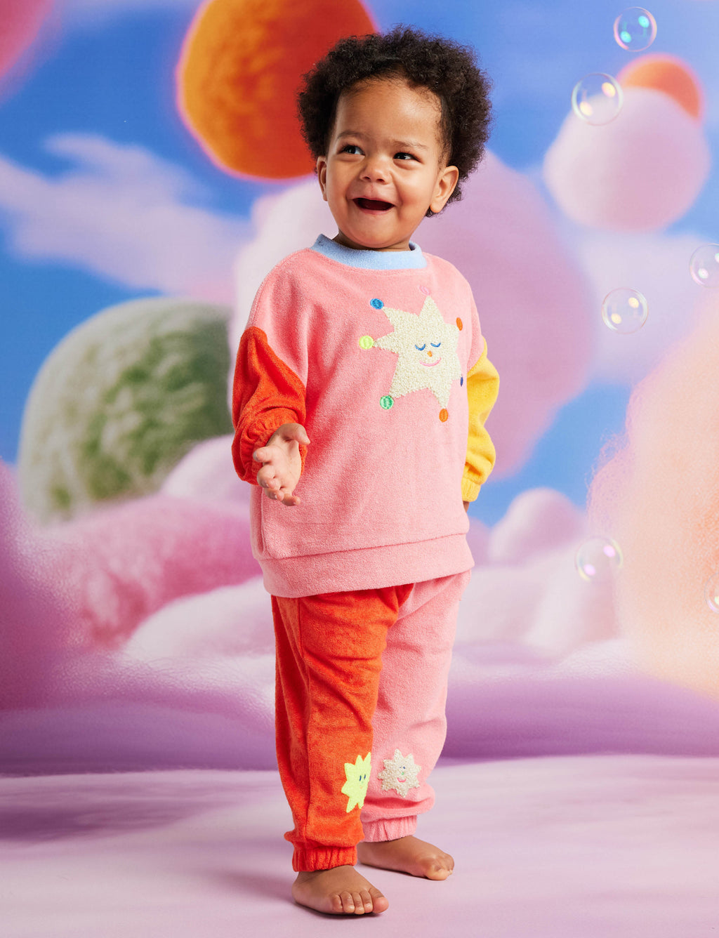 Stars Pink Terry Pants
