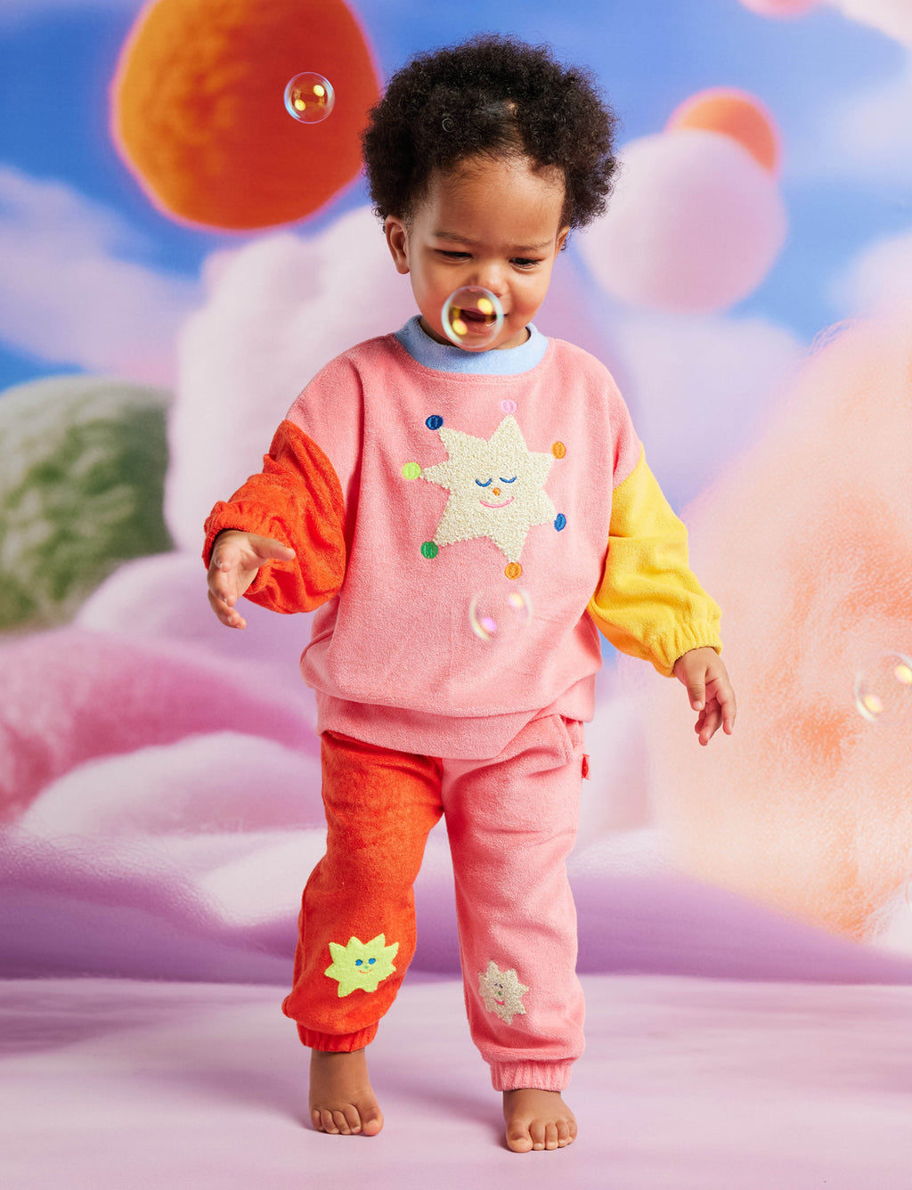Stars Pink Terry Pants
