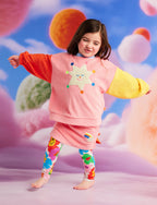 Stars Pink Terry Sweater