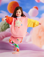 Stars Pink Terry Sweater