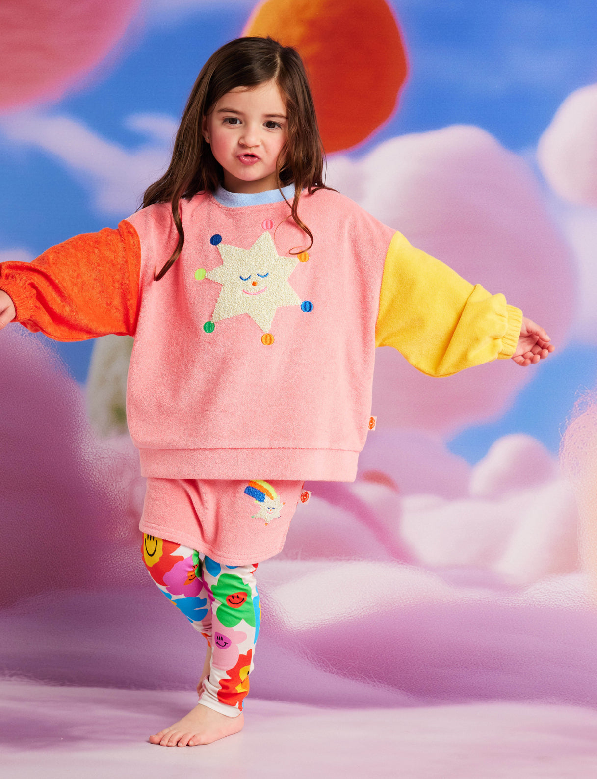 Stars Pink Terry Sweater