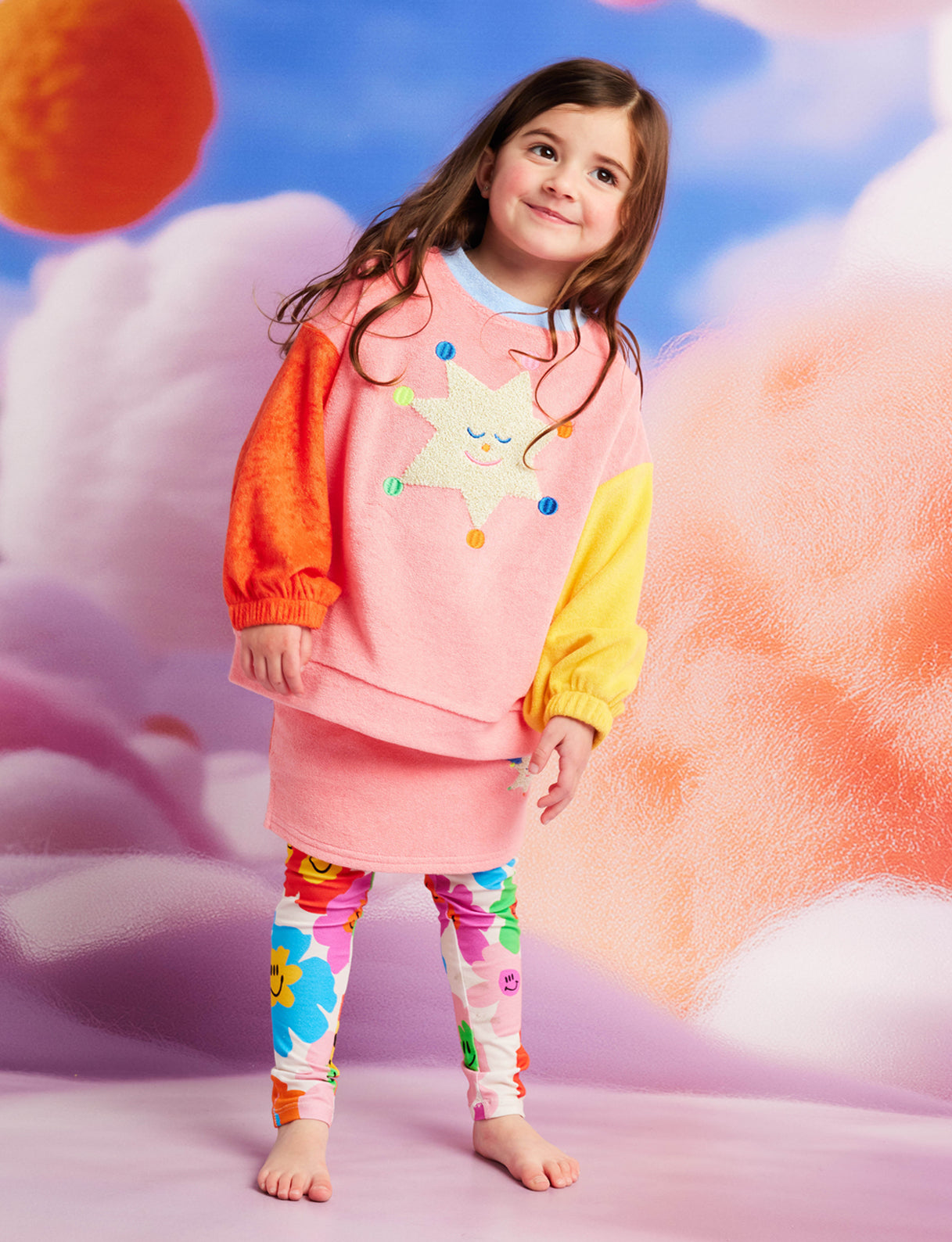 Stars Pink Terry Sweater
