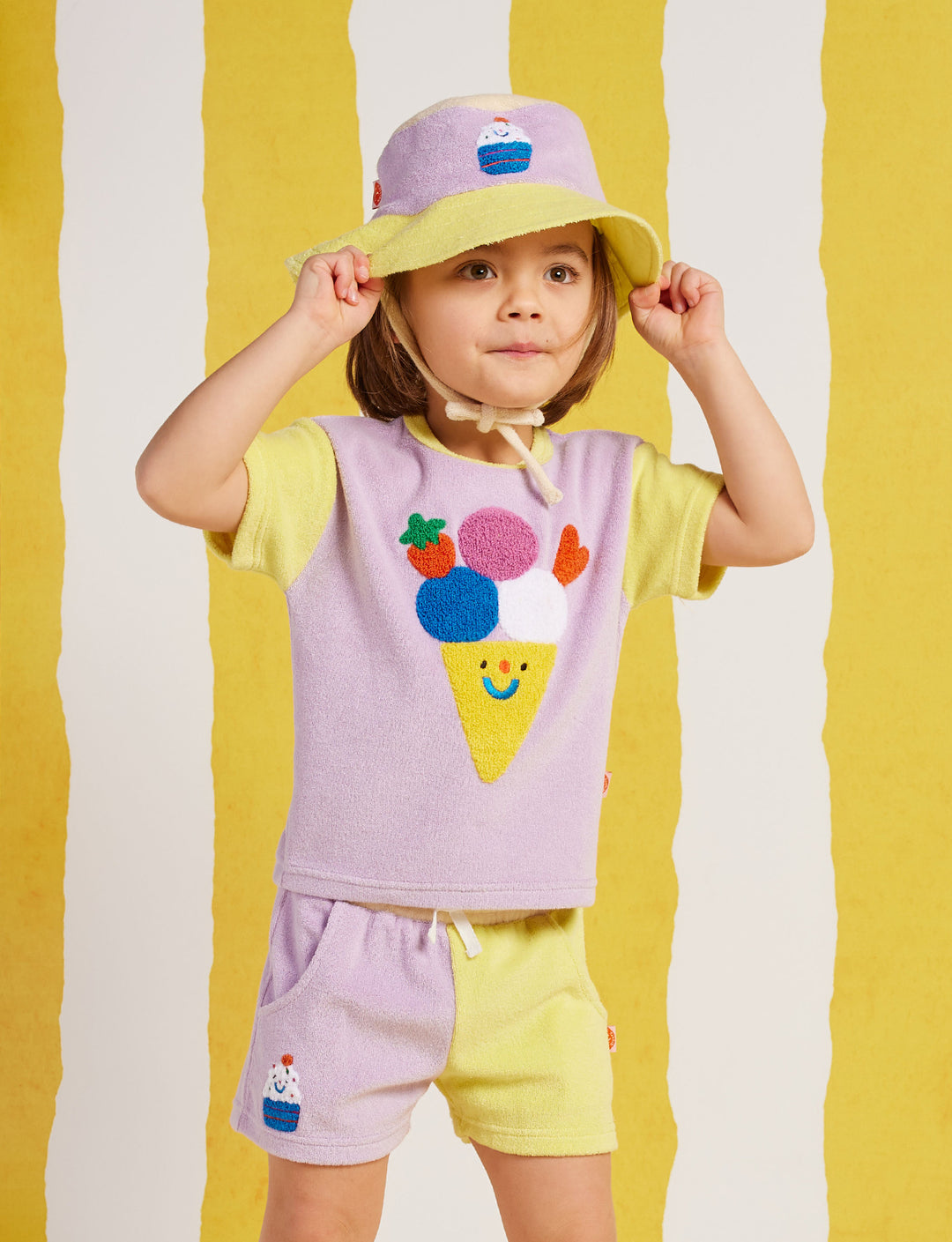 Halcyon Nights Ice Cream Terry Kids Bucket Hat
