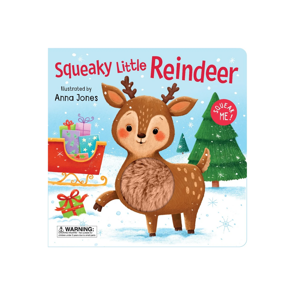 Squeaky Plush Board Book - Squeaky Little Reindeer