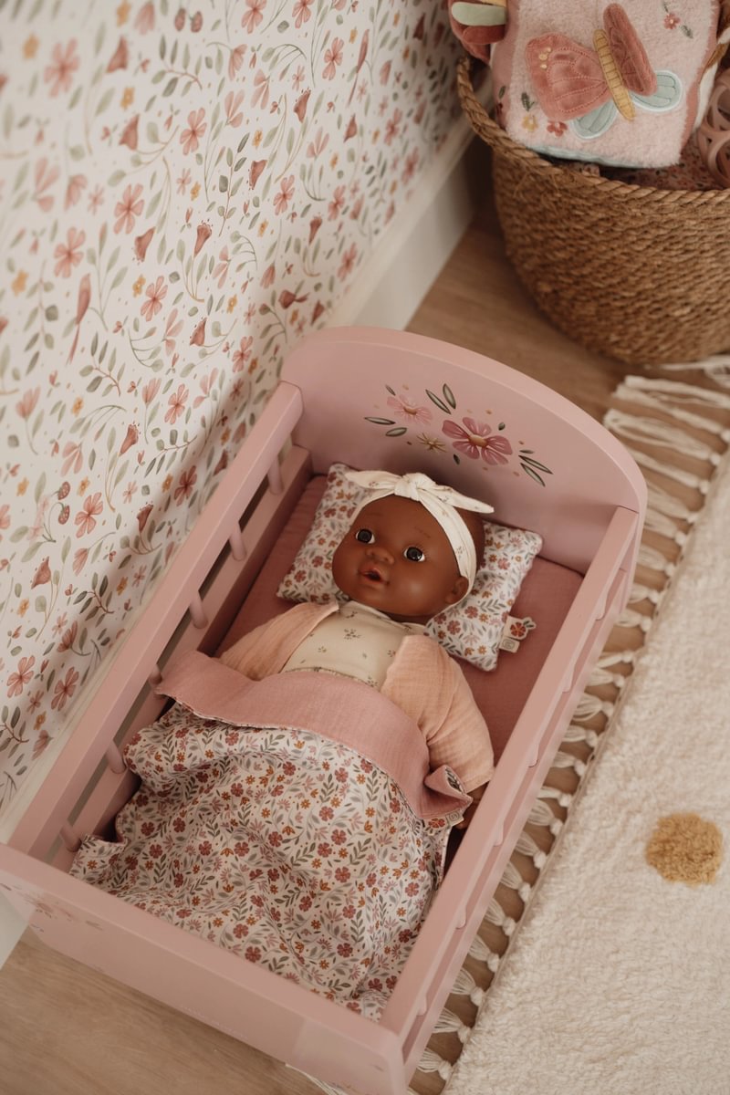 Doll Bed with Textiles