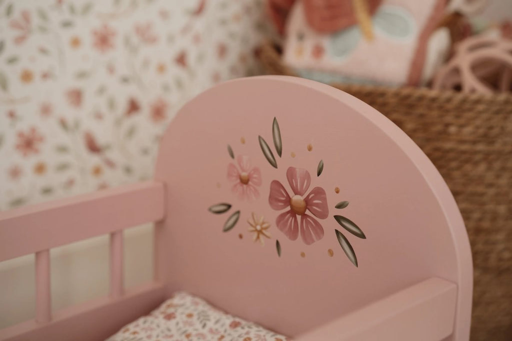 Doll Bed with Textiles