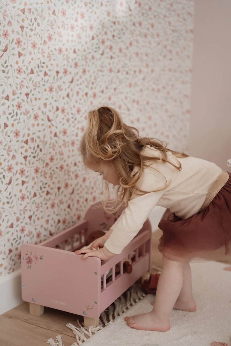 Doll Bed with Textiles