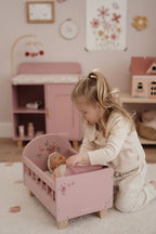 Doll Bed with Textiles