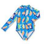 Long Sleeve Zip Bather Flamin' Galahs